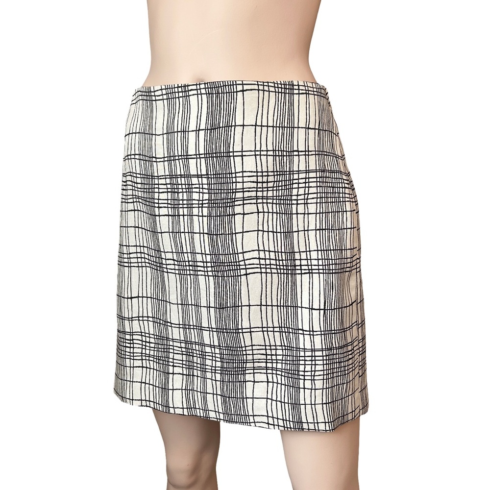 Ann Taylor LOFT String Theory Plaid Windowpane Mini Skirt A-Line Rare NWT